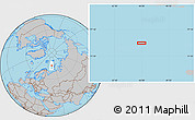Gray Location Map of the area around 75° 28' 0" N, 45° 58' 30" E
