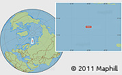 Savanna Style Location Map of the area around 75° 28' 0" N, 45° 58' 30" E