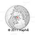 Outline Map of the Area around 75° 28' 0" N, 58° 34' 30" W, rectangular outline