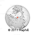 Outline Map of the Area around 75° 28' 0" N, 87° 37' 30" E, rectangular outline