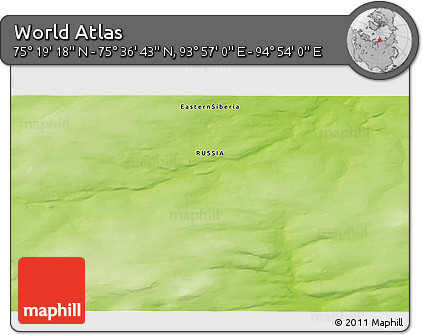 Physical 3D Map of the Area around 75° 28' 0" N, 94° 25' 30" E