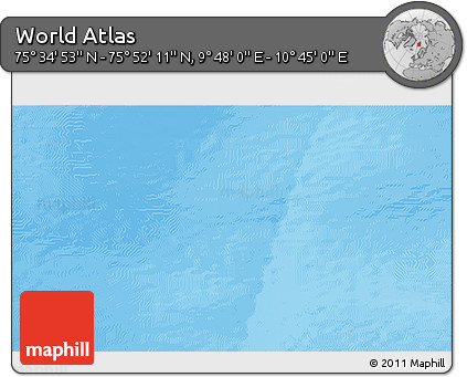 Physical 3D Map of the Area around 75° 43' 32" N, 10° 16' 30" E