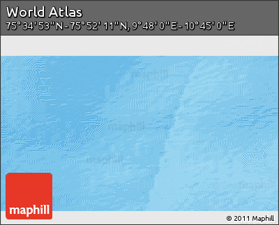 Physical 3D Map of the Area around 75° 43' 32" N, 10° 16' 30" E