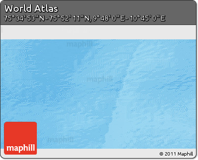 Physical 3D Map of the Area around 75° 43' 32" N, 10° 16' 30" E