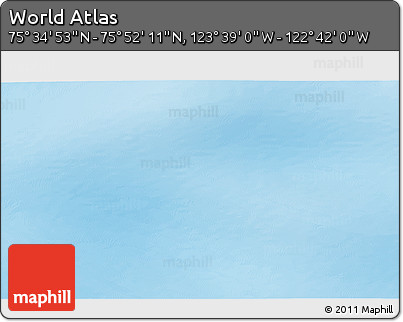Physical 3D Map of the Area around 75° 43' 32" N, 123° 10' 30" W