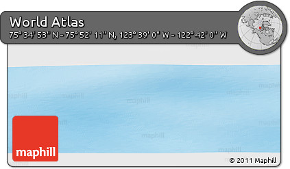 Physical Panoramic Map of the Area around 75° 43' 32" N, 123° 10' 30" W
