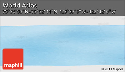 Physical Panoramic Map of the Area around 75° 43' 32" N, 123° 10' 30" W