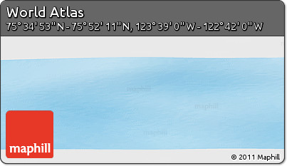 Physical Panoramic Map of the Area around 75° 43' 32" N, 123° 10' 30" W