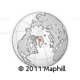 Outline Map of the Area around 75° 43' 32" N, 47° 31' 29" W, rectangular outline