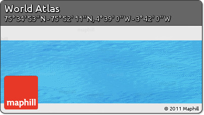Shaded Relief Panoramic Map of the Area around 75° 43' 32" N, 4° 10' 30" W