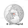 Outline Map of the Area around 75° 43' 32" N, 53° 28' 30" W, rectangular outline