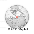Outline Map of the Area around 75° 43' 32" N, 63° 49' 30" E, rectangular outline