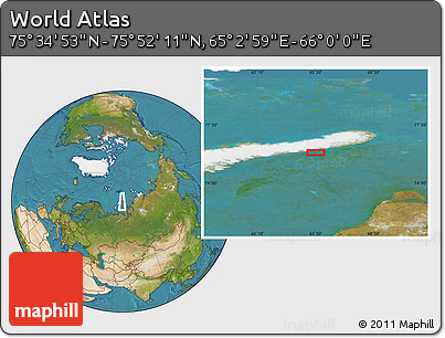Satellite Location Map of the Area around 75° 43' 32" N, 65° 31' 30" E