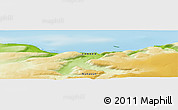 Physical Panoramic Map of the area around 75° 43' 32" N, 83° 13' 29" W