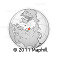 Outline Map of the Area around 75° 43' 32" N, 87° 37' 30" E, rectangular outline