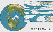 Satellite Location Map of the area around 75° 43' 32" N, 89° 10' 30" W