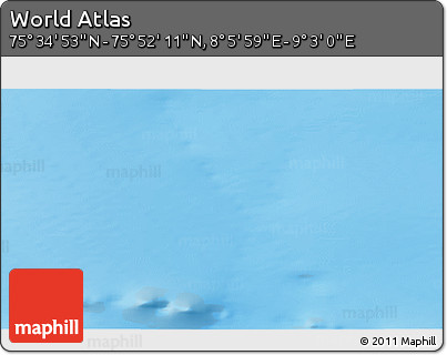 Physical 3D Map of the Area around 75° 43' 32" N, 8° 34' 29" E