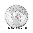 Outline Map of the Area around 75° 43' 32" N, 97° 40' 30" W, rectangular outline