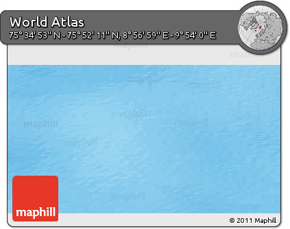 Physical 3D Map of the Area around 75° 43' 32" N, 9° 25' 30" E