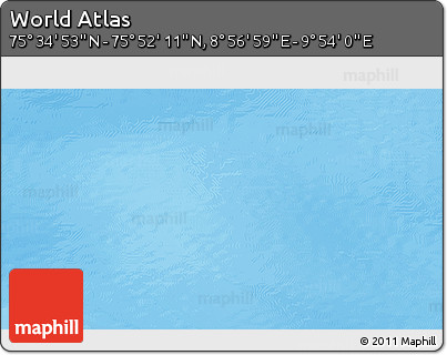Physical 3D Map of the Area around 75° 43' 32" N, 9° 25' 30" E