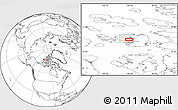 Blank Location Map of the area around 75° 58' 58" N, 100° 13' 29" W