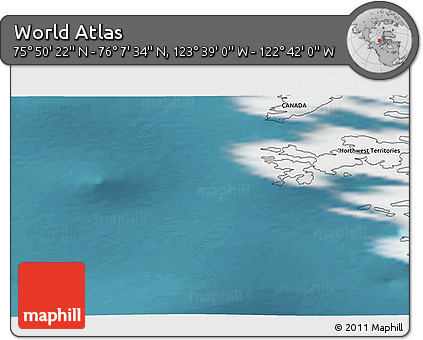 Satellite 3D Map of the Area around 75° 58' 58" N, 123° 10' 30" W