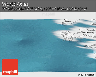 Satellite 3D Map of the Area around 75° 58' 58" N, 123° 10' 30" W