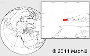Blank Location Map of the area around 75° 58' 58" N, 123° 10' 30" W
