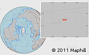 Gray Location Map of the area around 75° 58' 58" N, 38° 10' 29" W, hill shading