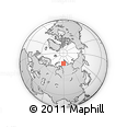 Outline Map of the Area around 75° 58' 58" N, 89° 19' 29" E, rectangular outline