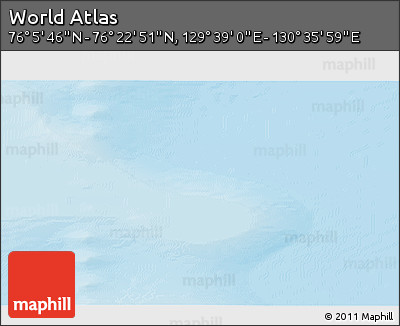 Physical 3D Map of the Area around 76° 14' 18" N, 130° 7' 30" E
