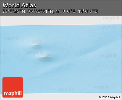 Physical 3D Map of the Area around 76° 14' 18" N, 14° 31' 30" E