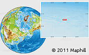 Physical Location Map of the area around 76° 14' 18" N, 159° 1' 30" E