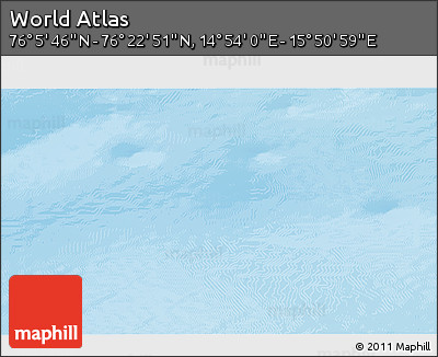 Physical 3D Map of the Area around 76° 14' 18" N, 15° 22' 30" E