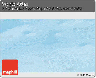 Physical 3D Map of the Area around 76° 14' 18" N, 15° 22' 30" E