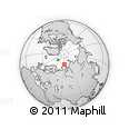 Outline Map of the Area around 76° 14' 18" N, 64° 40' 30" E, rectangular outline