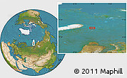 Satellite Location Map of the area around 76° 14' 18" N, 70° 37' 30" E