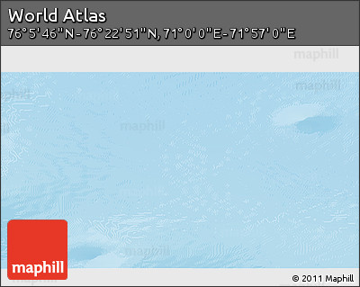 Physical 3D Map of the Area around 76° 14' 18" N, 71° 28' 29" E