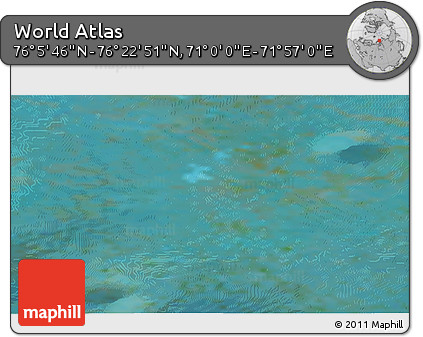 Satellite 3D Map of the Area around 76° 14' 18" N, 71° 28' 29" E