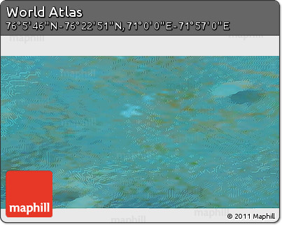 Satellite 3D Map of the Area around 76° 14' 18" N, 71° 28' 29" E