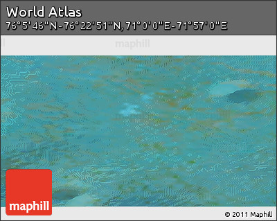 Satellite 3D Map of the Area around 76° 14' 18" N, 71° 28' 29" E
