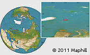 Satellite Location Map of the area around 76° 14' 18" N, 71° 28' 29" E