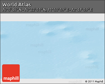 Physical 3D Map of the Area around 76° 14' 18" N, 72° 19' 29" E