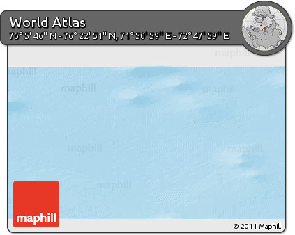 Shaded Relief 3D Map of the Area around 76° 14' 18" N, 72° 19' 29" E