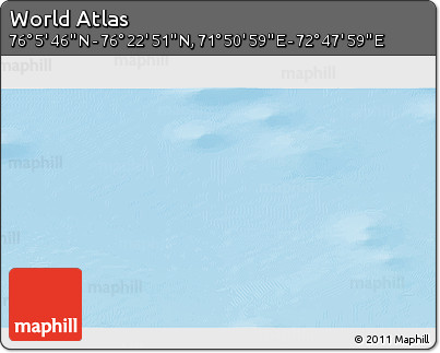 Shaded Relief 3D Map of the Area around 76° 14' 18" N, 72° 19' 29" E