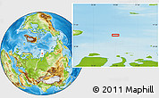 Physical Location Map of the area around 76° 14' 18" N, 74° 1' 30" E