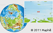 Physical Location Map of the area around 76° 14' 18" N, 76° 34' 29" E