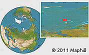Satellite Location Map of the area around 76° 14' 18" N, 81° 40' 30" E