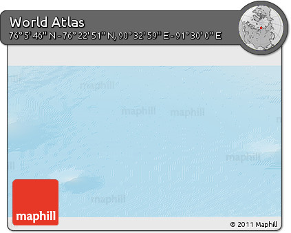 Physical 3D Map of the Area around 76° 14' 18" N, 91° 1' 30" E