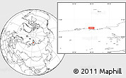 Blank Location Map of the area around 76° 14' 18" N, 96° 7' 30" E